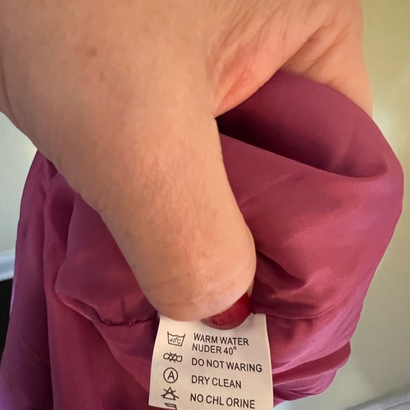 Marloca Raspberry Button Down NEW Size Large Gorgeous Lined Jacket belted - Picture 13 of 16